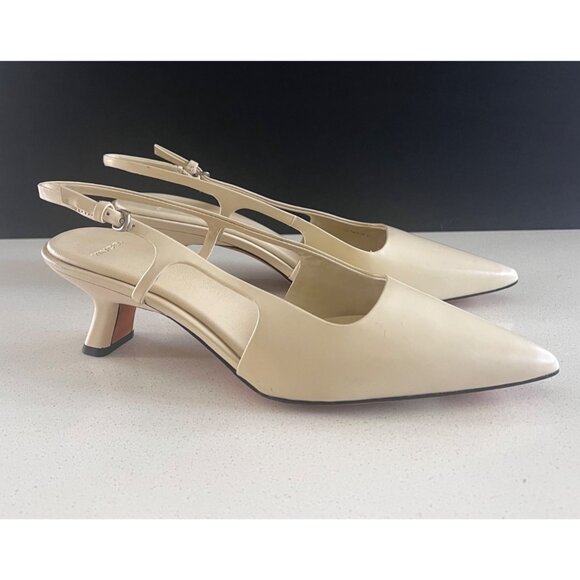 Vince Bianca Pump Cream leather heels size 7 NEW - Picture 1 of 9